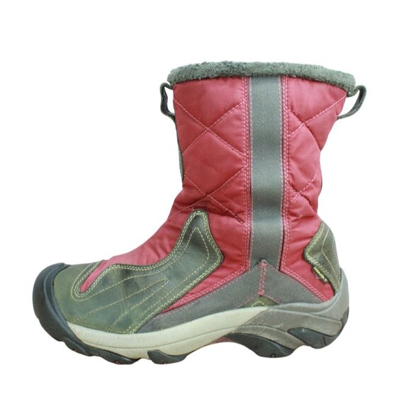 Keen Betty Side Zip Winter Insulated Snow Ski Boots Burgundy Size 10 - Picture 1 of 11